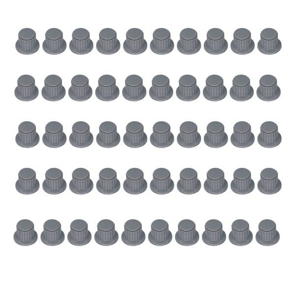 50 st Potentiometer-knappar, slät yta, utan grader, rostfria, korrosionsbeständiga WH118 2W 20S Knappar