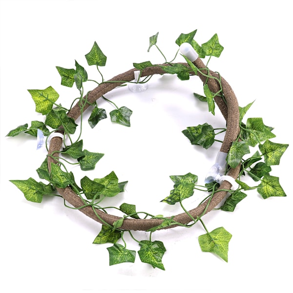 Reptil Klatre-gren Fleksibel Jungle 3.28ft Rattan 1Stk Vine(3.28ft Rattan+ lvy Leaves)