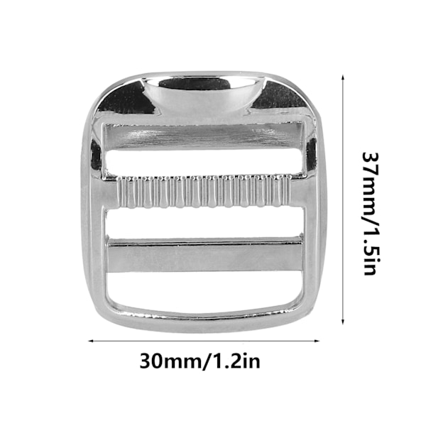 10 stk 1 tommers justerbar metallspenne i sterk, tung skinnende legering for DIY-vesker