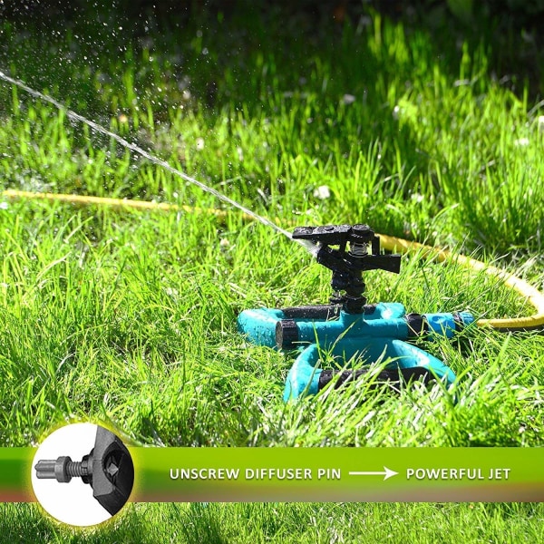 Puutarhan sprinkleri nurmikon kastelujärjestelmä 360 astetta pyörivä