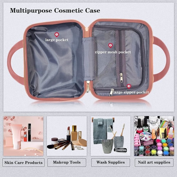 Makeup Case Hård Kosmetisk Organizer Bag Liten Makeup Bag