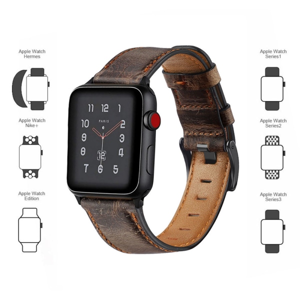 Kompatibel med Apple Watch Band 38-40mm /42-44mm, ekte