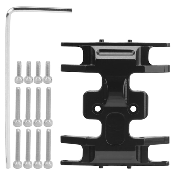 Aluminium Chassis Mount Plate Gearkassefeste Transmisjonsholder for Axial SCX24 1/24 RC Bil Svart