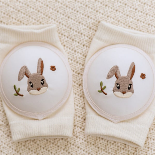 Baby Kneepad Pure Cotton Cute Pattern Ventilate Crawling Knee Pads for 1‑8 Years Old Baby Rabbit 2 Free Size, for 1‑8 Years Old Baby