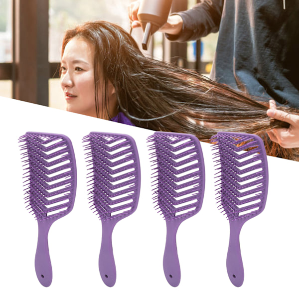 4pcs Curved Vent Hair Brush Professional Men Women Paddle Detangling Brush Styling Tool for Fast Blow Drying