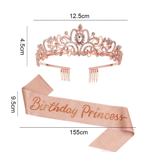 Sash & Crystal Tiara Kit  Birthday Crowns  Sash
