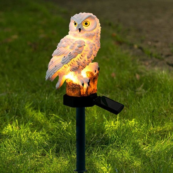 Garden Solar Lights Outdoor Koristeellinen Hartsi Owl Solar LED-valo