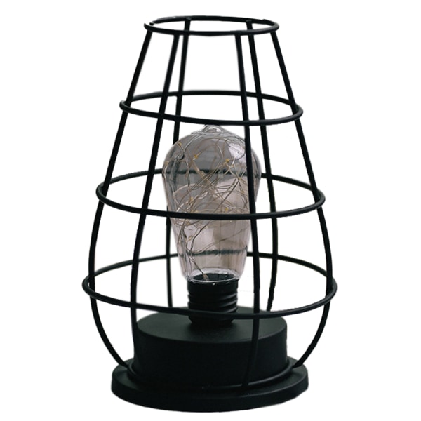 Cage Bulb Lantern Dekorativ lampa，Lampa för sovrumskök