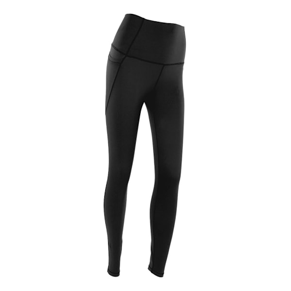 Stramme Sports Yoga Bukser Kvinders Fitness Hurtigtørrende Højtaljet Løbe Leggings Sort L