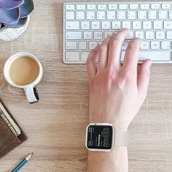 Vandafvisende Etui Kompatibel med Hærdet Glas Skærmbeskytter, TIL iWatch S7 Beskyttelses Bumper Etui