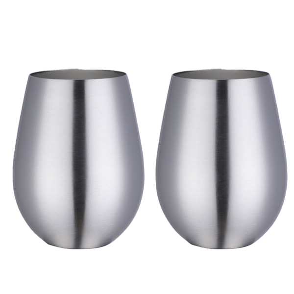 Fars Dag Present - Rostfritt Stål Vin Glas Utan Fot, Bärbar Vinglas för Pool, Camping, Matlagning, Resa - Set med 2 Metalldricksglas, Färgfast