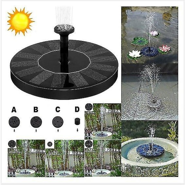 1,4 W aurinkoenergialla toimiva kelluva pumppuvesilähde Home Garden Dcor