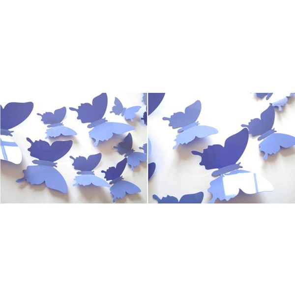 24 kpl 3D Butterfly Wall Decal irrotettava tarrakoriste lapsille