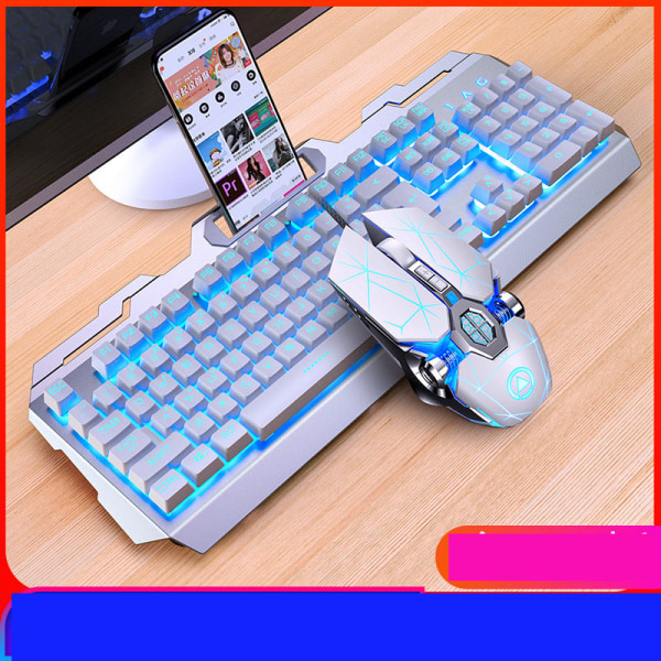 Kablet Gaming Keyboard LED Rainbow Baggrundsbelyst Gaming Keyboard RGB