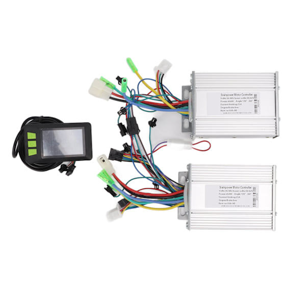 36V 48V 450W Dobbelt Drivmotor Børsteløs Kontroller LCD Displaysett for Elektrisk Sykkel Scooter