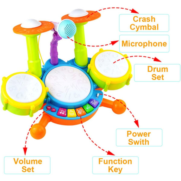 Børnetrommelegetøj Musikinstrumenter til småbørn Med sygeplejerske