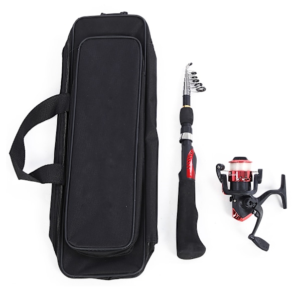 Mini Metal Telescopic Ice Casting Fishing Rod Pole Reel Wheel Storage Bag (straight handle)