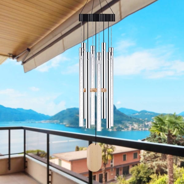 Solar Wind Chimes Light Outdoor, Memorial Wind Chimes med farge