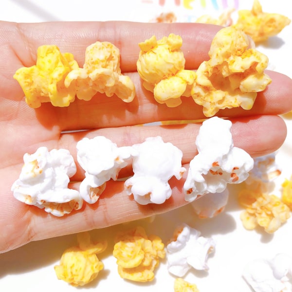 Simulering Popcorn Charms Resin Popcorn Dekorationer