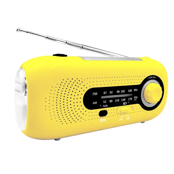 Uden batteri- Solar Emergency Weather Radio Hand Crank Self P