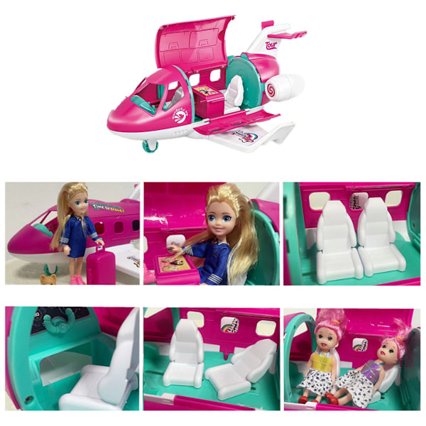 Barbie Leksaksplan, Drömplan med 15+ Tillbehör i Dockstorlek Inklusive Valp, Snacksvagn, Lutande Säten & Mer
