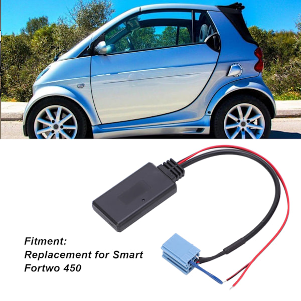 Bil Bluetooth AUX-modul 8-polet MINI ISO Trådløs udskiftning til Smart Fortwo 450 Radio