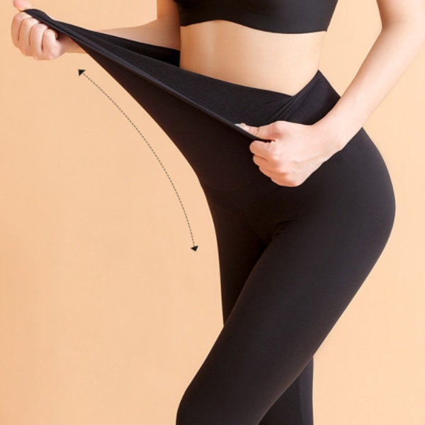 Mustat raskaana olevien naisten korkeavyötäröiset vatsan leggingsit, casual