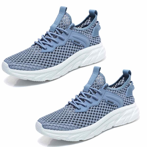 Men's Comfortable Walking Shoes Running Sports Gym Workout Sneakers Breathable Mesh Lace Up Sneakers