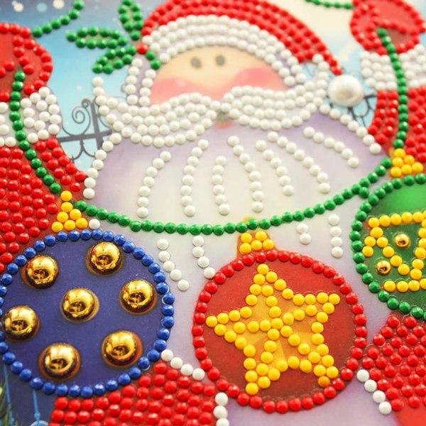 Diamond painting Sarjakuva joulun syntymäpäiväpostikortit 5D DIY -festivaali kirjonta tervetuliaiskortit lahja