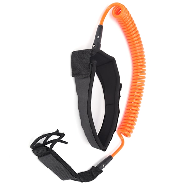 Surf Fodrebånd TPU Heliciform Komfortabel Høj Elastisk Surfbræt Sikkerhedstrækrem (Orange)