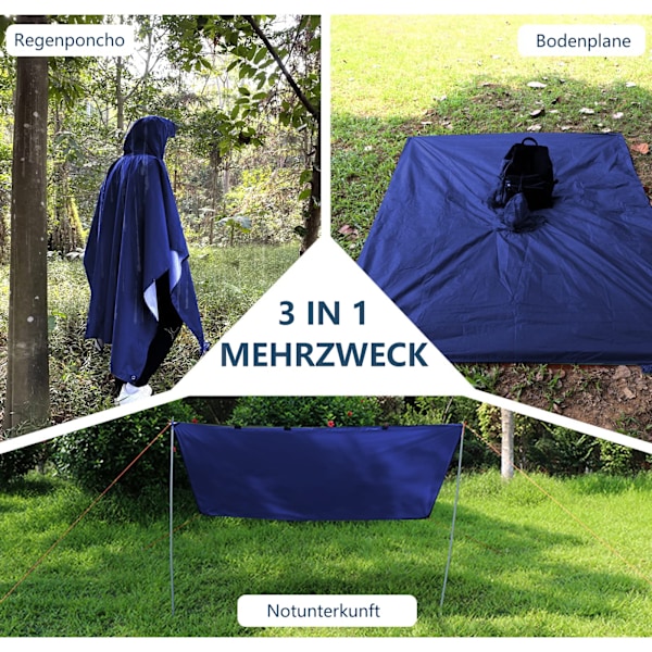 1 kpl 3-in-1 ponchosadevihta