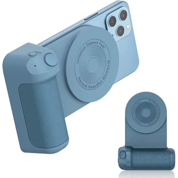 Magnetisk Kamera Håndtag Bluetooth Beslag, Opgraderet Magnetisk Mobiltelefon Greb med Trådløs Opladning, Smartphone Kamera Håndtag Greb til Video Foto