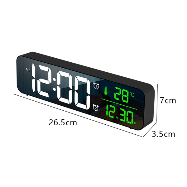Large screen LED digital clock, desk mounted luminous clock,