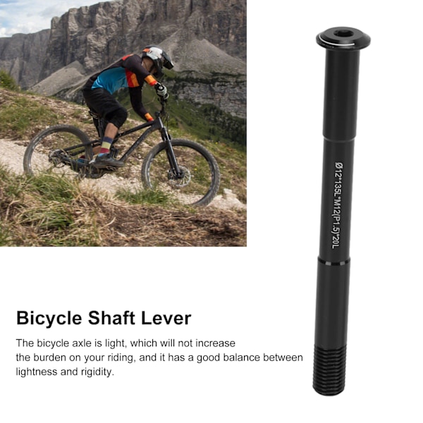 Gennemtræksel Aksel Aluminium Legering Hjul Aksel Nav Cykel Reservedele til Mountain Road BikeΦ12x135LxM12(P1.5)x20L