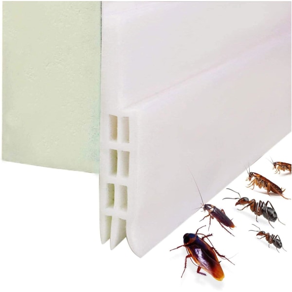 Liima oven pohja 100 cm x 5 cm Pehmeä silikoni, thermal eristävä valkoinen tiivistenauha, melua estävä pölypysäytys Kylmä ilma anti hiiret hyönteiset