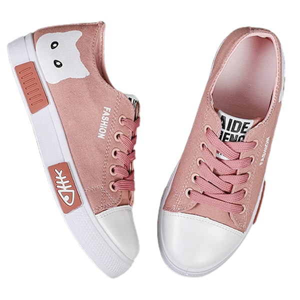 New board shoes sports canvas shoes women's small white shoes students flat bottom casual shoes lace-up hundred shoes