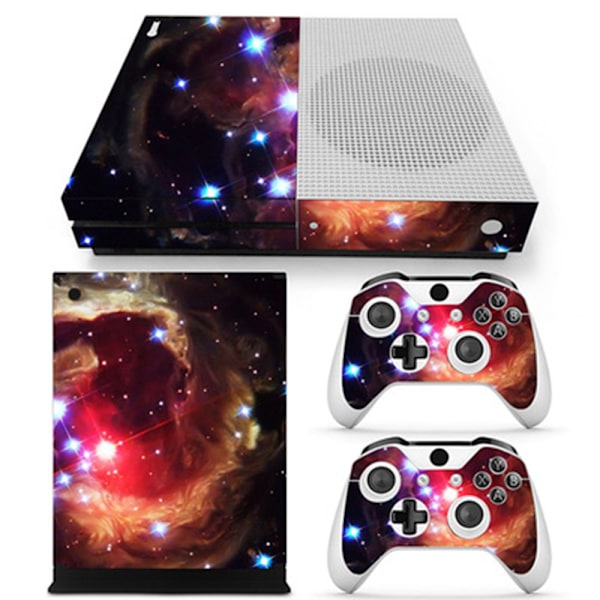 Konsollklistremerke Karbonfiber Vinyl Skin Klistremerke for Xbox ONE Slim Konsoll & Kontrollere