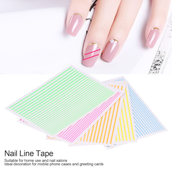 5 st Nail Stripe Sticker Nails Art Striping Tapes Line Fingernail DIY Manikyr Dekoration