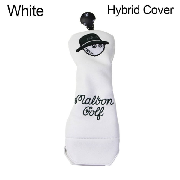 Golf Club Head Cover, WHITE HYBRID COVER, Hybrid Cover White Hybrid Cover-Hybrid Cover