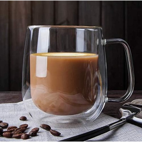 Kaffekopper, Varmebestandig dobbeltlags hult glasskaffe