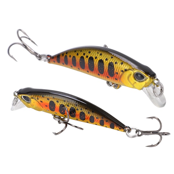 5 cm Hard Artificial Minnow Fiskedrag 3D Livaktige Øyne Flytende Wobbler Fiskedrag #2