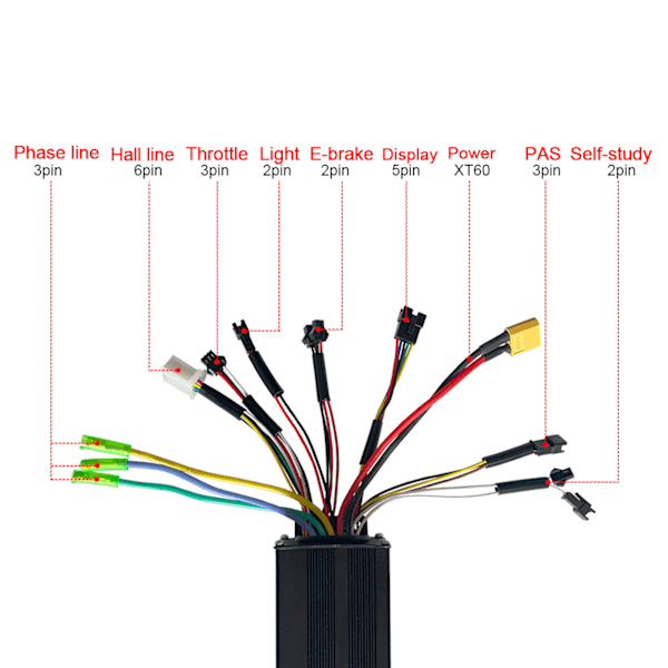 DC 24V 36V 48V 30A Sinusformet Kontroller S866 LCD-Skjerm Elektrisk Sykkelmotor Kontrollersett for Elektrisk Scooter