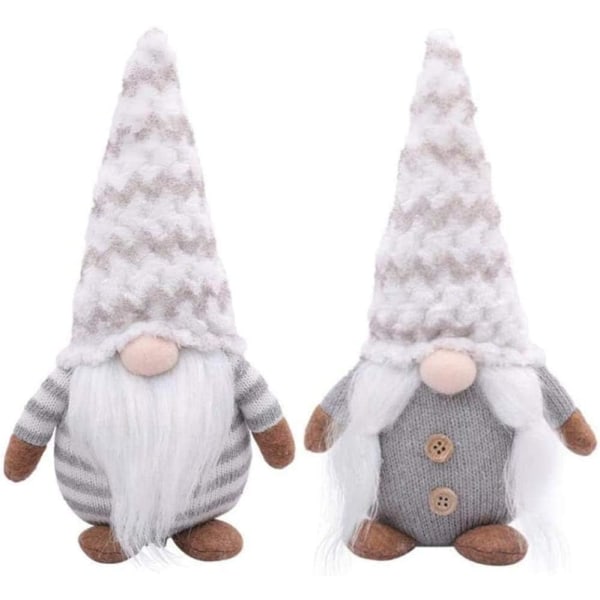 Christmas Gnomes Strikket plysj nissedukke, håndlaget Xmas Gonk Dw