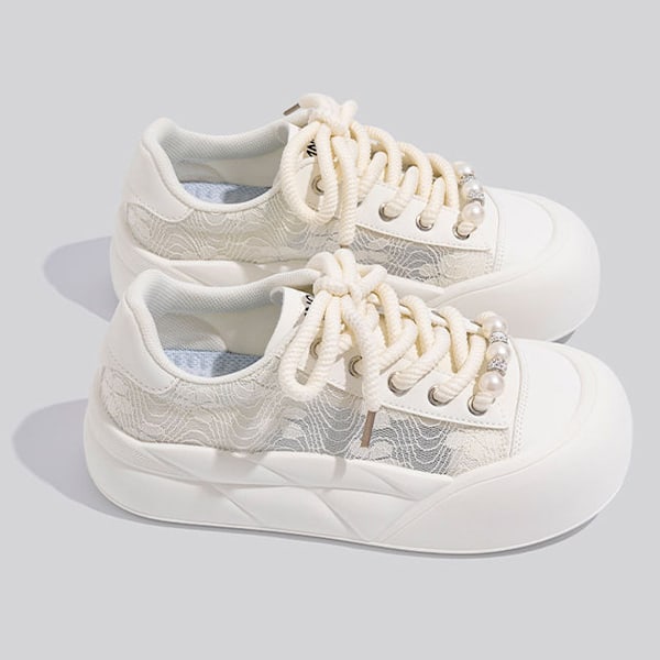 Sommer Hundred Tynde Casual Sko Kvinders Platform Sneakers, Åndbare, Casual, Snørebånd, Moderne Gåsko