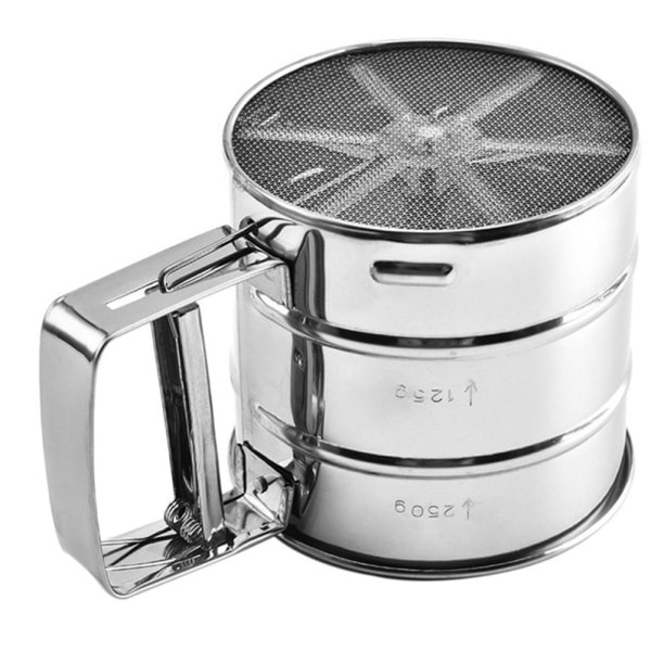 Double Layers Sieve Stainless Steel Hand-held Flour Sifter for