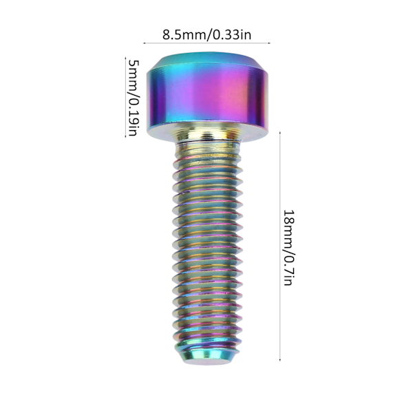 TC4 6 kpl/laatikko Ohjaustangon ruuvit Maastopyörän varren korotuspultit Polkupyörän tarvikkeet M15x16 Värikkäät