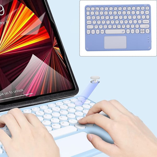 10 tums Bluetooth tangentbord Touch, trådlöst tangentbord Ultra-Slim
