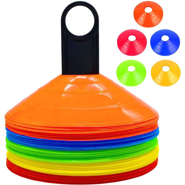 50 Pack Sports Disc Cones, Plast Agility Cones, Field Cone