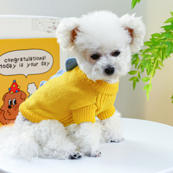 Hundtröjor för små hundar, Husdjurströjor Klassisk stickad vintertjejpojke Hundkläder Chihuahua-kappa Varm valpkostymkläder