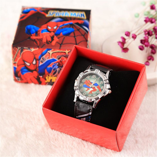 Spiderman, Analoga Klockor, Superhjälte, Seriefigur, Armbandsur, Present Black